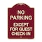 Signmission No Parking Except for Guest Check-In Heavy-Gauge Aluminum Sign, 18" L, 24" H, BU-1824-23625 A-DES-BU-1824-23625 - alternate 1